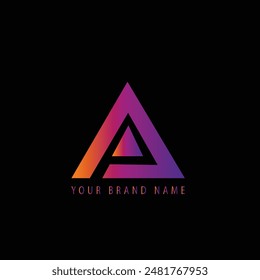 Creative elegant letter A vector emblem