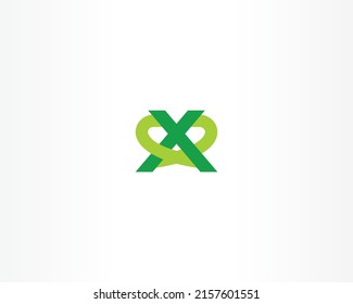 Creative elegant letter X or OX vector emblem