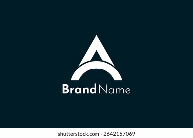 Creative elegant line vector logotype. Premium letter A logo design.
