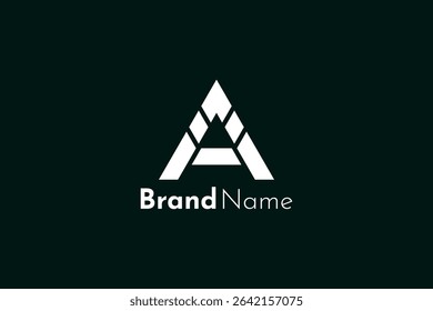Creative elegant line vector logotype. Premium letter A logo design.