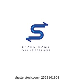 logotipo moderno minimalista elegante creativo de la letra S