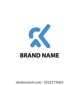 kreativ elegant minimalistisch modern logo buchstabe K