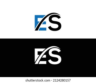 Creative Elegant Monogram ES Logo Design Icon Premium Vector Template.