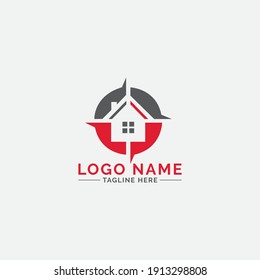 Vector de diseño del logo de Creative Elegant Real Property