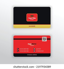 Creative And Elegant Red Black Business Card Template