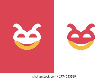 Creative Elegant  Smiling Bee Logo Icon