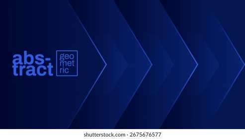 Fundo desportivo criativo e elegante. Fundo azul vetorial com setas. Fundo geométrico simples.