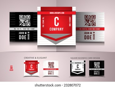 Creative and elegant square business cards