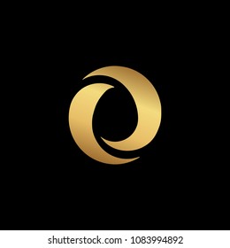 Creative elegant trendy unique artistic black and gold color CC O initial based Alphabet icon logo.