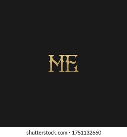 Creative elegant trendy unique artistic ME EM E M initial based letter icon logo.