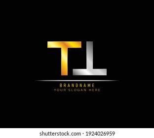 Creative elegant trendy unique artistic silver and gold color TT initial based Alphabet icon logo. Initial letter TT logo template. Luxury T T logo template.