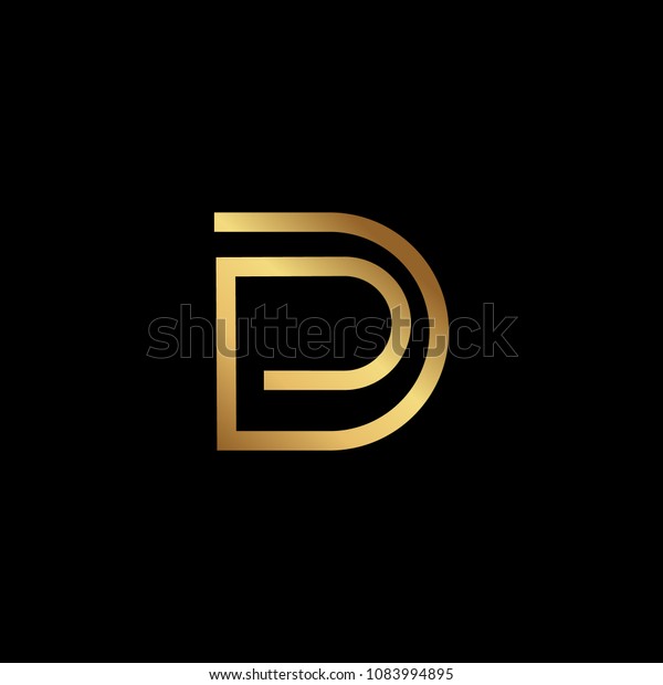 Creative elegant trendy\
unique artistic black and gold color DD DP PD initial based\
Alphabet icon logo.