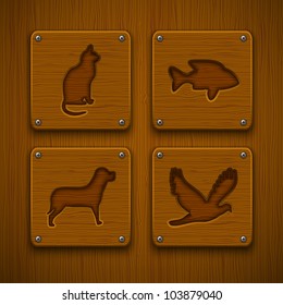 Creative Elements - Animal. Icons set. Eps10
