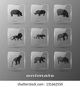 Creative Elements - Animal. Icons set. Eps10