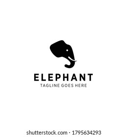 Creative elephant Africa  logo style design template illustration