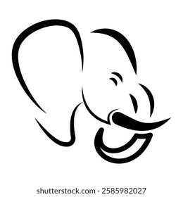 Creative elephant logo icon representing strength, wisdom, and stability in business.