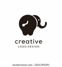 Creative Elephant Vector Logo Design Illustration