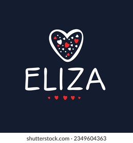 Creative (Eliza) name, Vector illustration.