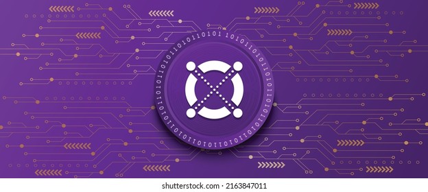tecnología de cadena de bloques de EGLD Elrond creativa basada en la criptomoneda banner de moneda e ilustración vectorial de fondo