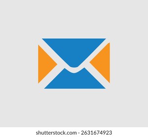 Creative email icon design. Unique email icon design layout. Email icon design with color set.