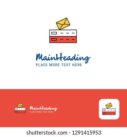 Creative Email  Logo Design. Flat color Logo place for Tagline. Vector Illustration