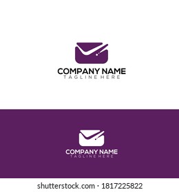 logotipo de correo electrónico creativo, carta, mensaje, sencillo, elegante, moderno plantilla de diseño de logotipo vector