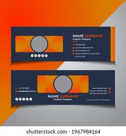 Creative email signature with colorful gradient. For personal and professional corporate use.