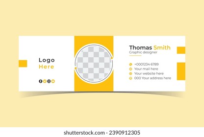 Plantilla de diseño de firma de correo electrónico creativo