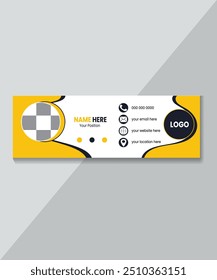 Plantilla de diseño de firma de correo electrónico creativo
