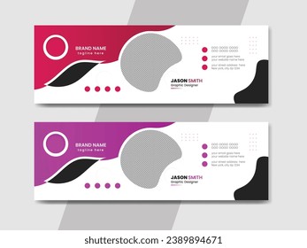 Design-Vektordatei für kreative E-Mail-Signaturen.