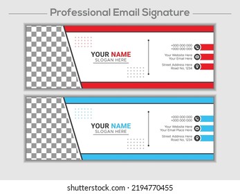Creative email signature or email footer and personal social media cover design