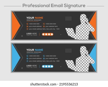 Creative email signature or email footer and personal social media cover design