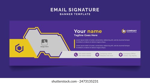 Creative email signature footer template modern design Layout