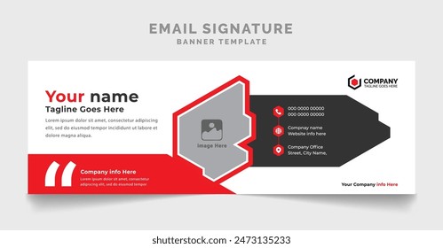 Creative email signature footer template modern design Layout