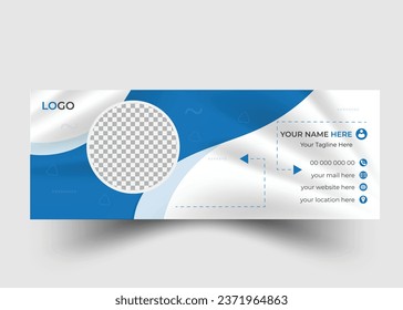 Diseño de firma de correo electrónico creativo con resumen