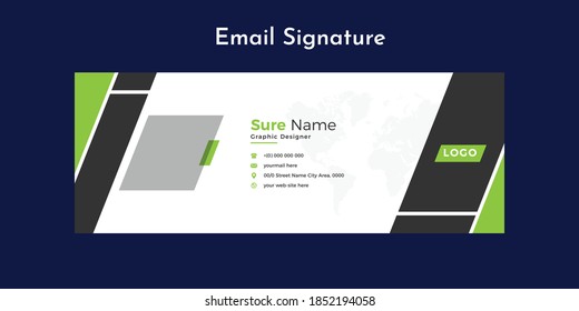 Diseño de plantilla de firma de correo electrónico creativo