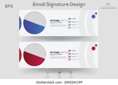 Vorlagendesign für kreative E-Mail-Signatur