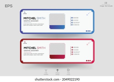 Diseño de plantilla de firma de correo electrónico creativo