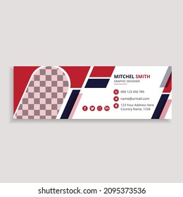 Diseño de plantilla de firma de correo electrónico creativo