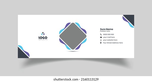 Diseño de plantilla de firma de correo electrónico creativo