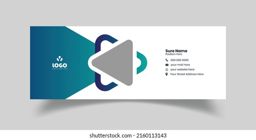 Diseño de plantilla de firma de correo electrónico creativo