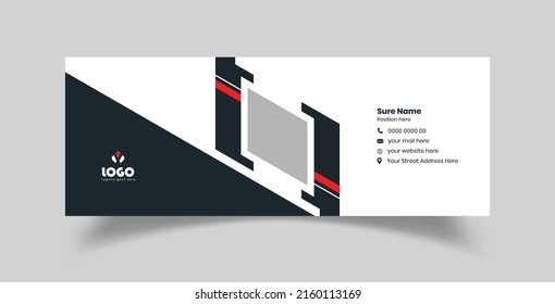 Diseño de plantilla de firma de correo electrónico creativo