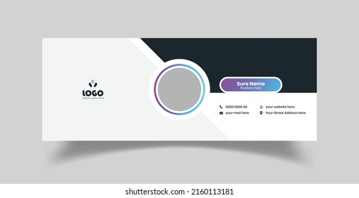 Diseño de plantilla de firma de correo electrónico creativo