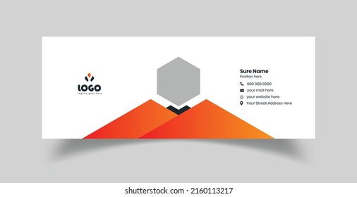 Diseño de plantilla de firma de correo electrónico creativo