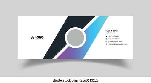 Diseño de plantilla de firma de correo electrónico creativo