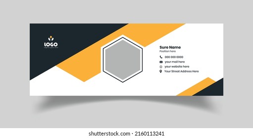 Diseño de plantilla de firma de correo electrónico creativo