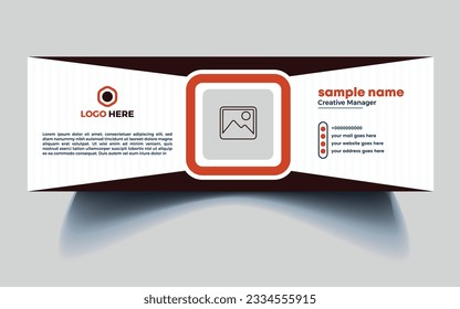 Diseño de plantilla de firma de correo electrónico creativo