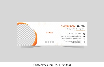 Creative Email Signature Template Design Modern Abstract Colorful