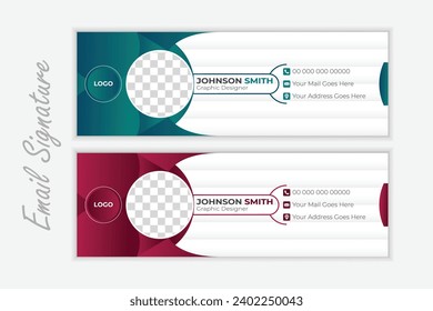 Diseño de plantilla de firma de correo electrónico creativo