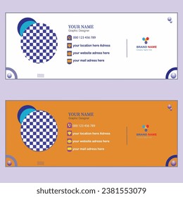 Creative Email Signature Template PSD. Email footer and personal social media cover